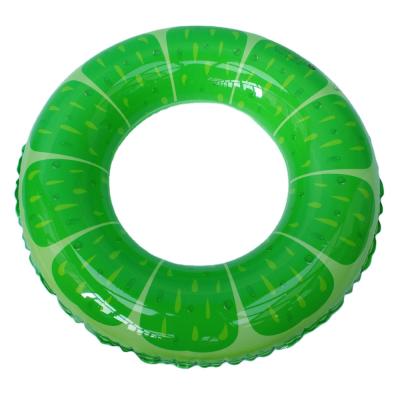 China Lovely Lemon Fruit Promotional Design Inflatable Swimming Pool Floating Swimming Ring 73cm x Outer 36cm Inner for sale