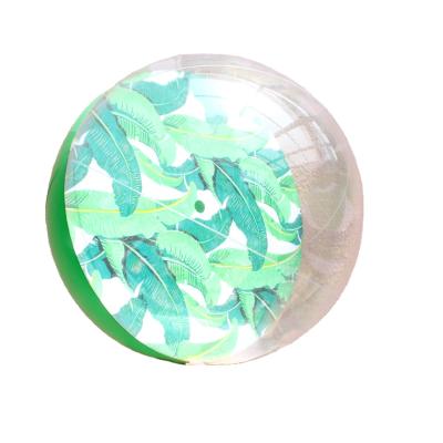 China Custom 3D Rainforest Beach Ball Toy For Kids Adult Transparent Inflatable Water Game Toy Diameter 30cm for sale