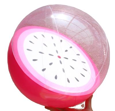 China Custom 3D Pitaya Beach Ball Toy For Kids Adult Transparent Inflatable Water Game Toy Diameter 30cm for sale