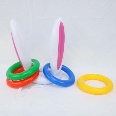 China Outdoor Inflatable Bunny Rabbit Ears Ring Toss Game Party Hat Game Favors Gifts Toys 42 X 25 cm for sale