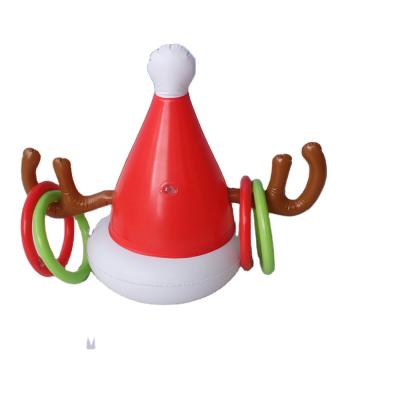 China Christmas Game Inflatable Ring Toss Gift Hat For Kids New Year Gift Game Decor 56 x 45 cm for sale