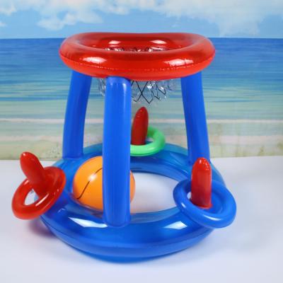 China Water Kids Play Inflatable Basketball Hoop Pool Stand Pool Toy Games Set Inflatable Dia 57 x 50cm H for sale