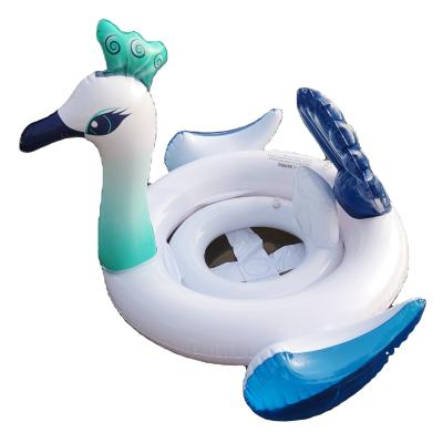 China Safety Baby Peacock Inflatable Seat Swim Ring Float 67 x 52 cm for sale