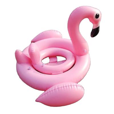 China Safety Baby Flamingo Seat Inflatable Bath Ring Float 83x49x66 cm for sale