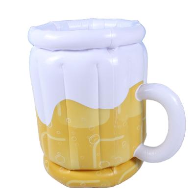 China Durable PVC Inflatable Inflatable Beer Mug Beer Cooler For BBQ BBQ Diameter 32 x 44 cm H for sale