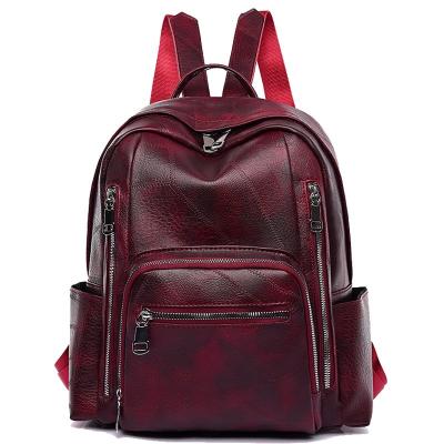 China Designer Backpack Women High Quality Leather Waterproof School Backpacks School Bags For Girls Travel Rucksack for sale