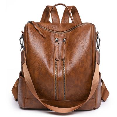 China Waterproof Women Backpack Bagpack A Dos School Bags Ladies Leather Female Bag For Girls Large Capacity Travel Backpack for sale