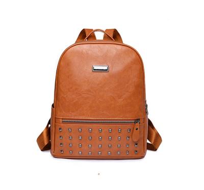 China Other factory custom good quality unique fashion design girls school bags colors pu leather backpack for ladies for sale