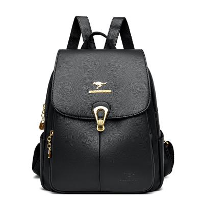 China Large Capacity Waterproof Multifunctional Women Backpacks School Bags For Teenage Girls Travel Backpacks PU Leather Fashion Female Backpacks for sale