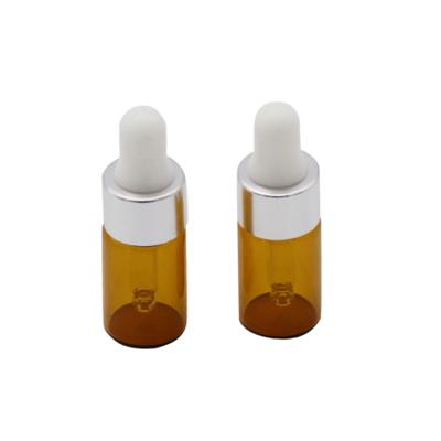 China Custom personal care shoulder 30ml amber shaded flat liquid bottle glass for essential oil with dropper for sale