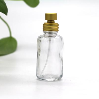 China Personal Care Alcohol Perfume Glass Bottle Refillable Spray Pump Bottle for sale