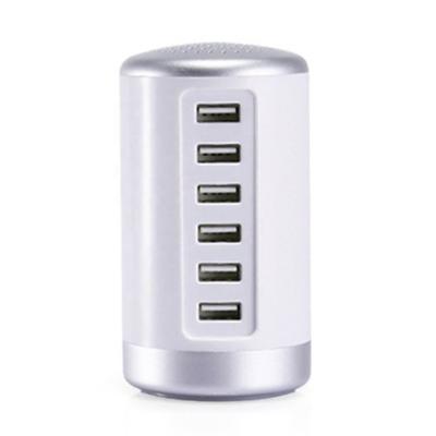 China Cylindrical Mobile Phone USB Power Adapter Multi-port Digital Display Smart Charger Phone USB Charger New for sale