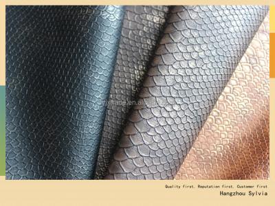 China Abrasion-resistant faux embossing leather alligator for sale