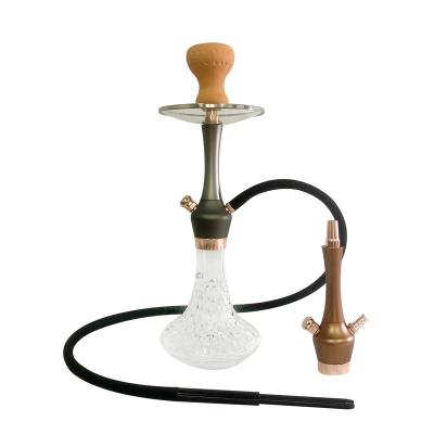 China Small Size Aluminum Metal Hookah Aluminum Alloy Shisha Glass Hookah for sale