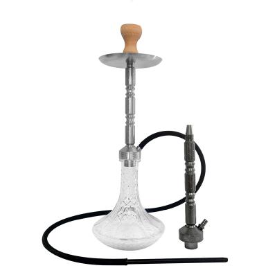 China Metal Aluminum Hookah Medium Size Aluminum Alloy Shisha Glass Hookah for sale