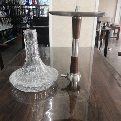 China Wholesale Custom Hookah Hookah Stainless Steel Pole Hookah From China Factory Glass Wooden Hookah for sale