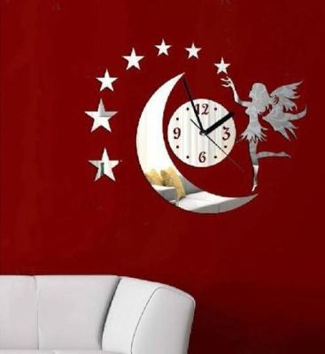 China Romantic Acrylic Wall Clock 3D Antique Style Wedding Gifts Angel Moon Sticker Home Decor for sale