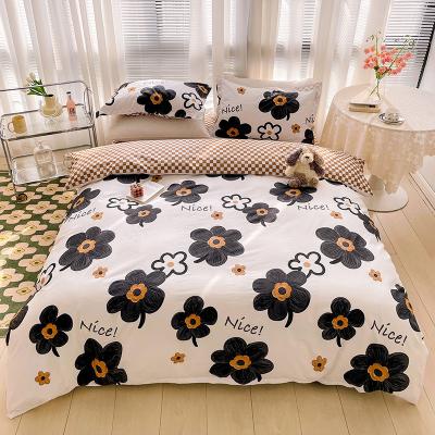 China Nondisposable Cartoon Character 100 Cotton Kids Bed Sheet Fitted Sheet Covers 4 Pcs Cute Bedding Sets For Girls for sale