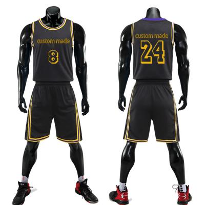 China Wholesale Breathable Simple Basketball Suit Men Wearing Polyester Tank Top Uniform Custom Made Basketball for sale