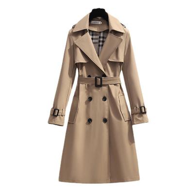 China 2022 New Polyester Women's Breathable Fashionable Overcoat With Belt High Quality Windproof Casual Women's Crossed Ditch Coats for sale