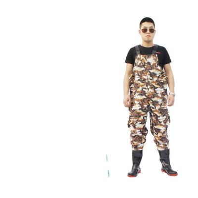 China Breathable custom size logo PVC waders hunting nylon waterproof chest fly fishing waders fishing waders for sale