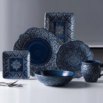 China Viable Nordic Baroque Ceramic Petal Creative Petal Personality Dish Home Dish Ceramic Tableware for sale