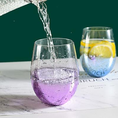 China Large and medium size water glass juice cup starry sky glass of retro color modern embossed series for sale