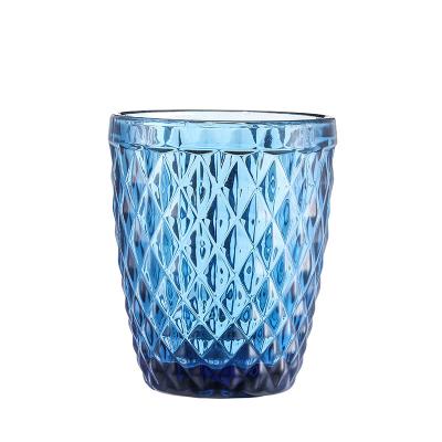 China Modern embossed retro color series large and medium-sized water glass juice cup KTV wine glass for sale