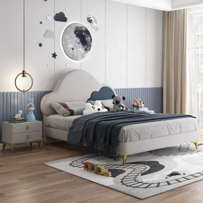 China Modern Simple Design Bedroom Furniture Velvet High Quality Traditional Hot Selling Double Bed For Teens for sale