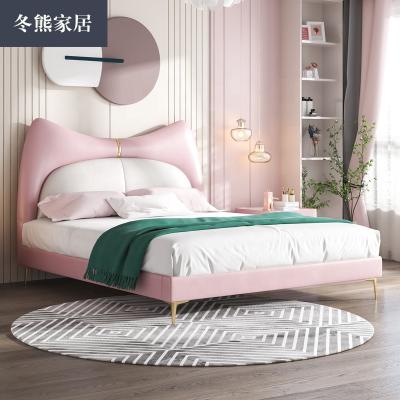 China Rustic Top Grade Home Furniture Postmodern Comfortable Canvas Twin Bed For Girls for sale