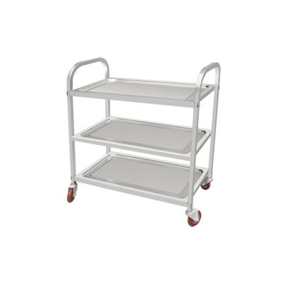 China China Quality Manufacturer Durable Stainless Steel 3 Tier Food Service Kitchen Cart Rolling Cart for sale