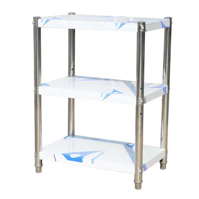 China Manufacturing Factory Environmental Protection Heavy Duty 3 Layer Stainless Steel Warehouse Storage Rack Shelf for sale