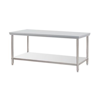 China Chinese Professional Manufacturer Environmental Protection Commercial Kitchen 2 Layers Assembly Stainless Steel Work Table for sale