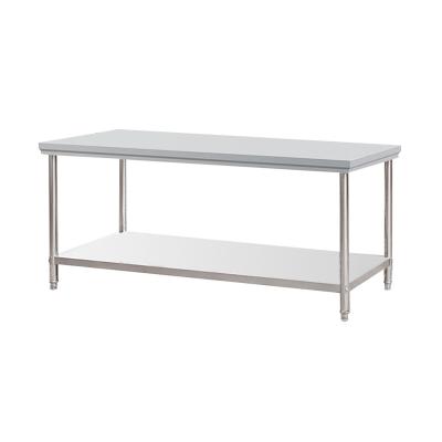 China Chinese Professional Environmental Protection Manufacturer Kitchen Equipment Two Tiers Stainless Steel Assembly Work Table for sale