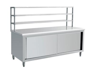 China Hot selling environmental protection stainless steel commercial sideboard with sliding door for restaurant/hotel for sale