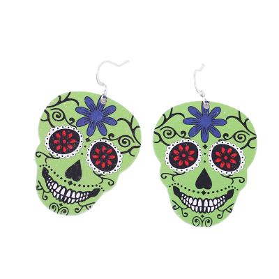 China Hip Hop Halloween Punk Stud Earrings For Women Punk Skull Ghost Acrylic Stud Earrings for sale