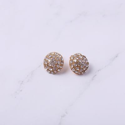 China The OTHER fashionable smart spherical Adorn Temperament Woman small Crystal Ball contracted earrings for sale