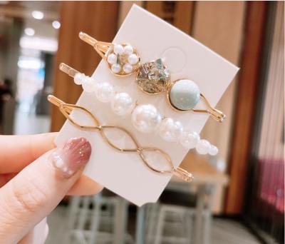 China Simple Sweet Fashion Pearl Hair Clips Bride Wedding Decorations Pearl Hairpins Hair Accessories For Women for sale