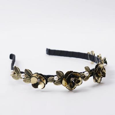 China Fashion Korean fashion temperament personality headband flowers inlaid diamond temperament casual headband for sale