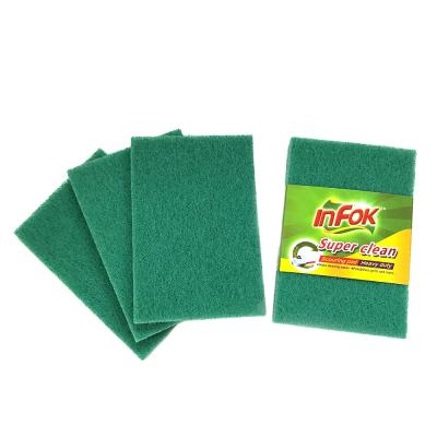 China Factory Direct Sale Environmentally Friendly Sustainable Cleaning Pads Kitchen Sponge Scruber Heavy Duty Scouring Pad for sale