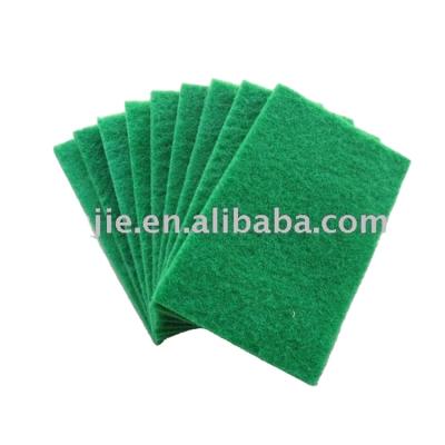 China OEM Sustainable Cheap Kitchen Clean Green Polyester Scouring Pad for sale