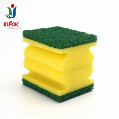 China Sustainable Protective Kitchen Scourer Dish Sponge Cleaning Scourer for sale