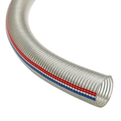 China China Supplier Durable PVC Clear Flexible Duct Hose With Steel Wire Helix For Dust Extraction for sale