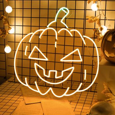 China Shops 2021 Halloween Style Pumpkin Neon Light Sign Hot Sale Pattern for sale