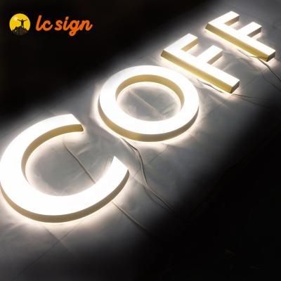 China Buildings Wholesale Custom Rustic Signs Illuminated Signage LED Signs For Cafe for sale