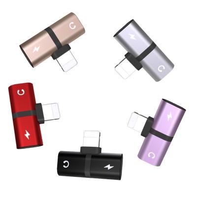 China 4in1 Headphone Accessories Converter Audio Adapter Two Earphone Charger Port Type T Adapter Port To iPhone Aux Audio. DRc-ti004 4mm Jack For for sale