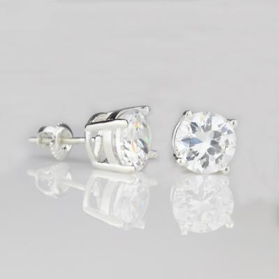 China Miss Fashion Jewelry Fashion Diamond Sterling Silver Stud Earrings For Women for sale