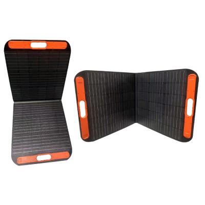 China 100w Etfe Mono Black Portable Monocrystalline Silicon Camping Foldable Mobile Solar Panel for sale