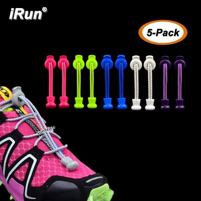 China Irun Tie Lock 5-Pack Round None Laces Laces Speed ​​Laces Elastic Laces - Amazon Label Service for sale