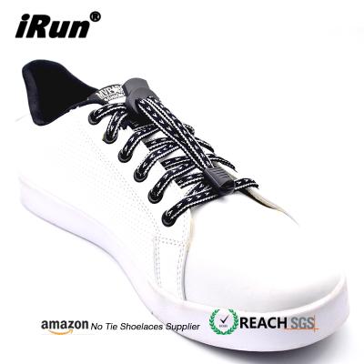 China Irun flat creative gift flat flexible thoughtful lock lace up no tie elastic lace for sale